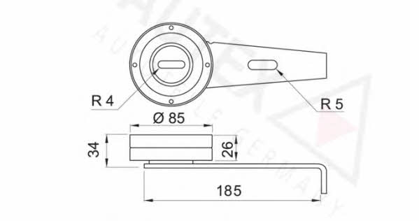 Autex 641526 V-ribbed belt tensioner (drive) roller 641526