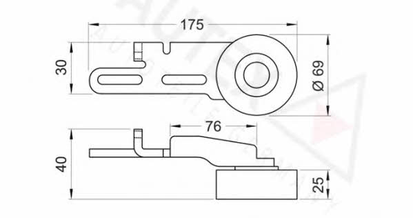 Autex 641533 V-ribbed belt tensioner (drive) roller 641533