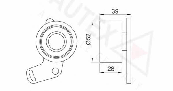 Autex 641666 Tensioner pulley, timing belt 641666