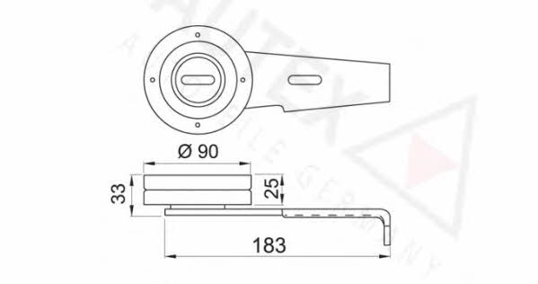 Autex 641940 V-ribbed belt tensioner (drive) roller 641940