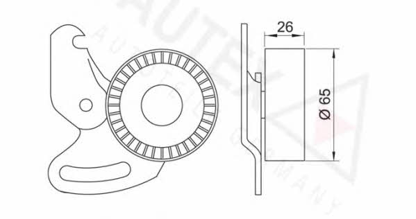 Autex 641993 V-ribbed belt tensioner (drive) roller 641993