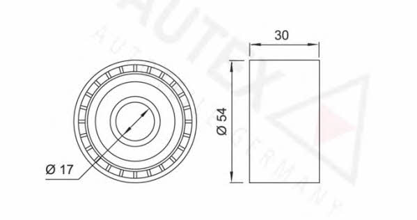 Autex 651174 V-ribbed belt tensioner (drive) roller 651174