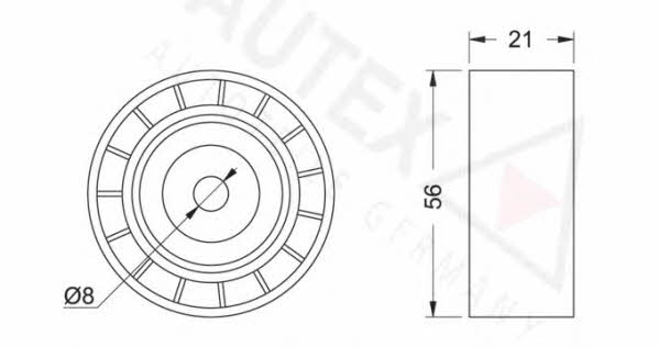Autex 651242 V-ribbed belt tensioner (drive) roller 651242