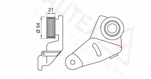 Autex 651330 V-ribbed belt tensioner (drive) roller 651330