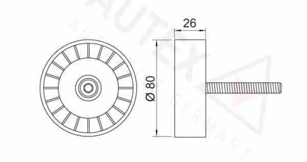Autex 651349 V-ribbed belt tensioner (drive) roller 651349