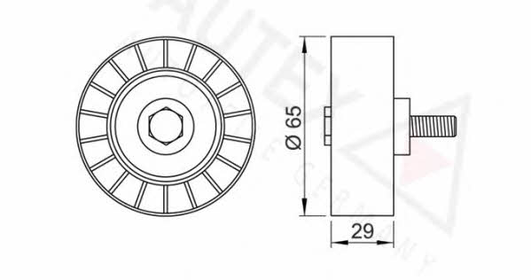 Autex 651351 V-ribbed belt tensioner (drive) roller 651351