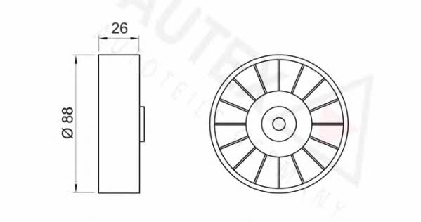 Autex 651613 V-ribbed belt tensioner (drive) roller 651613