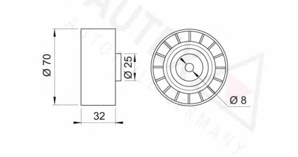 Autex 651681 V-ribbed belt tensioner (drive) roller 651681