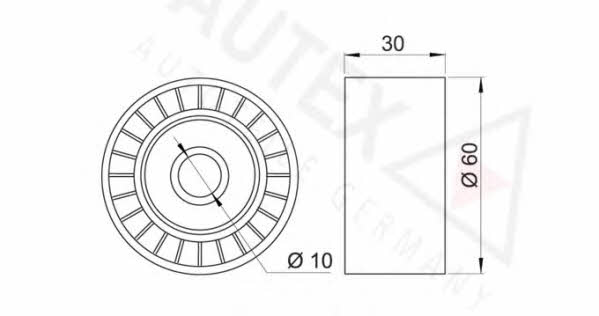 Autex 651746 V-ribbed belt tensioner (drive) roller 651746