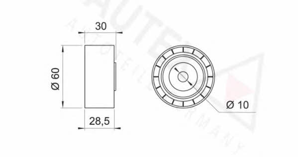 Autex 651794 V-ribbed belt tensioner (drive) roller 651794
