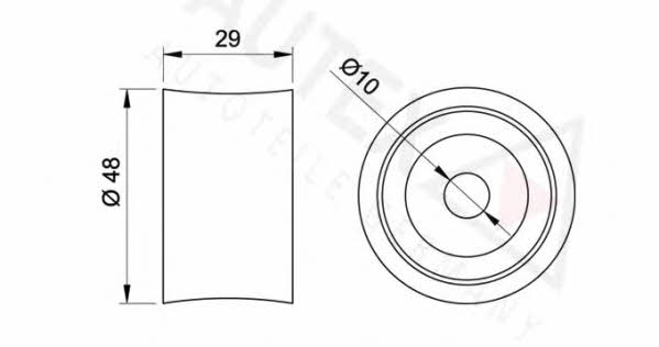 Autex 651795 Tensioner pulley, timing belt 651795