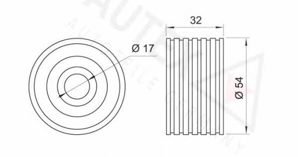 Autex 651876 Tensioner pulley, timing belt 651876