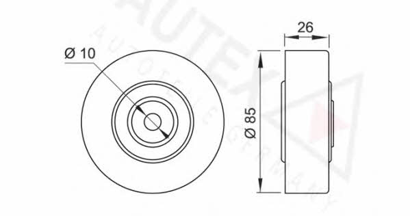 Autex 651979 V-ribbed belt tensioner (drive) roller 651979