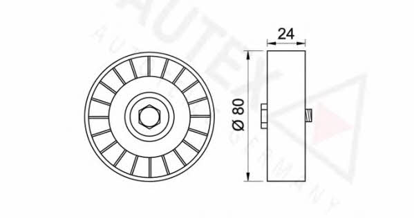 Autex 653247 V-ribbed belt tensioner (drive) roller 653247