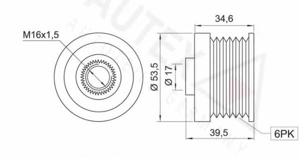 Autex 654201 Freewheel clutch, alternator 654201