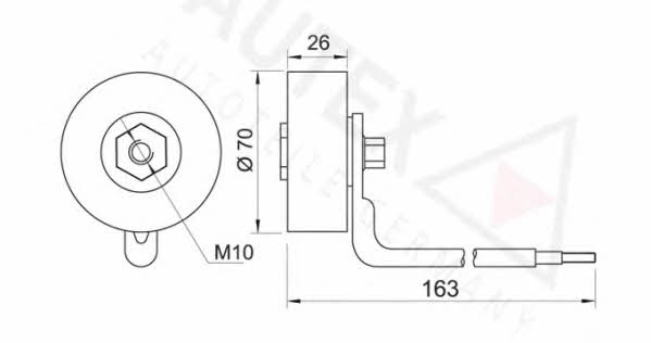 Autex 654240 V-ribbed belt tensioner (drive) roller 654240