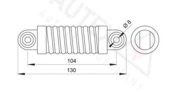 Autex 654260 Poly V-belt tensioner shock absorber (drive) 654260