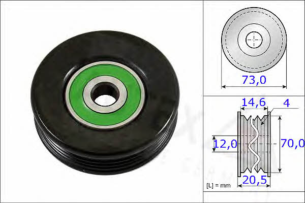 Autex 654732 V-ribbed belt tensioner (drive) roller 654732