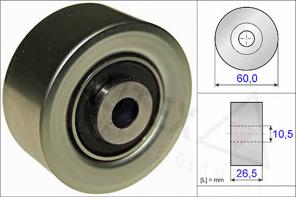 Autex 654828 V-ribbed belt tensioner (drive) roller 654828