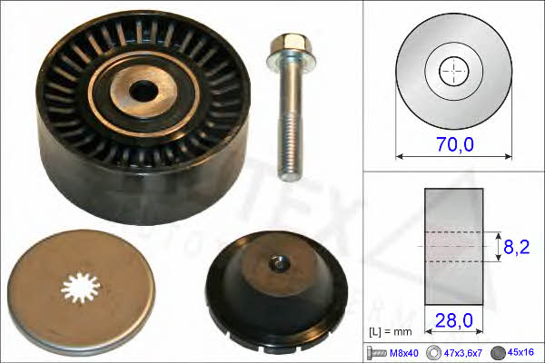 Autex 654830 V-ribbed belt tensioner (drive) roller 654830