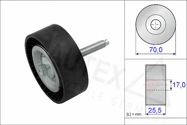 Autex 654834 V-ribbed belt tensioner (drive) roller 654834
