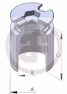 Brake cylinder piston Jaguar: D025122 Autofren Rear brake caliper piston