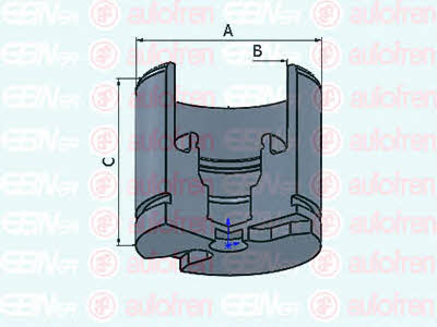 Autofren D025256 Front brake caliper piston D025256