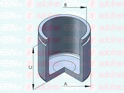 Brake caliper piston Mercedes eSprinter: D025283 Autofren Front brake caliper piston