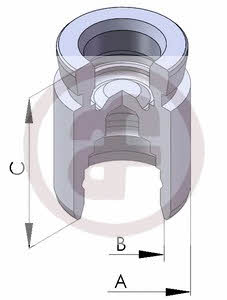 Autofren D02568 Rear brake caliper piston D02568