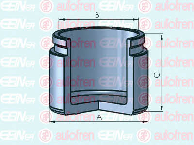 Autofren D025454 Rear brake caliper piston D025454