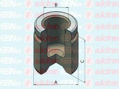 Brake cylinder piston Isuzu D-Max: D025527 Autofren Front brake caliper piston