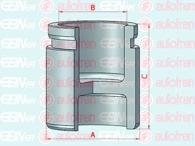 D025540 Autofren Front brake caliper piston