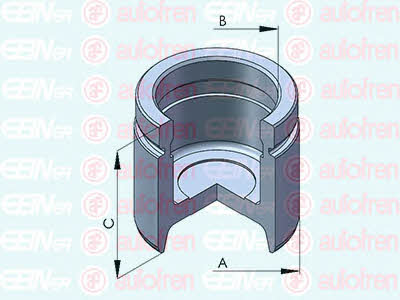 Autofren D025375 Rear brake caliper piston D025375