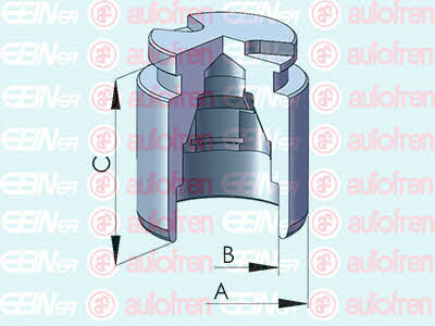 Autofren D025380 Rear brake caliper piston D025380