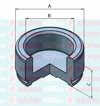 D025443 Autofren Front brake caliper piston