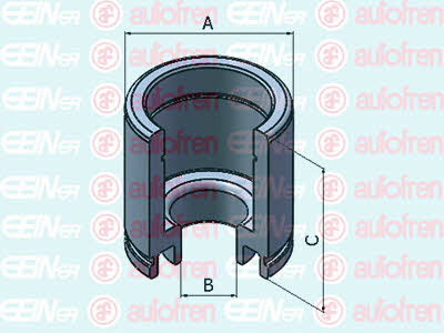 Rear brake caliper piston Autofren D025376