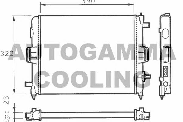 Autogamma 100149 Radiator, engine cooling 100149