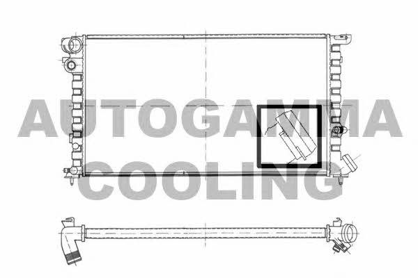 Autogamma 100158 Radiator, engine cooling 100158