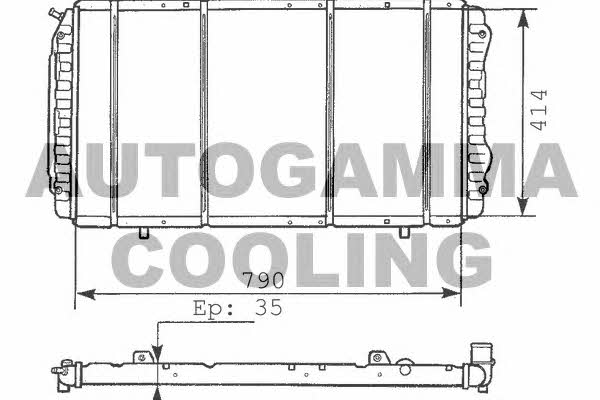 Autogamma 100191 Radiator, engine cooling 100191