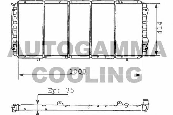Autogamma 100192 Radiator, engine cooling 100192