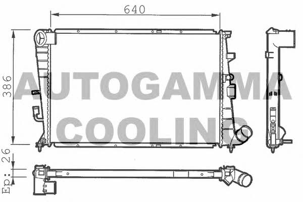 Autogamma 100218 Radiator, engine cooling 100218