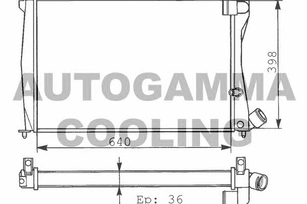Autogamma 100220 Radiator, engine cooling 100220