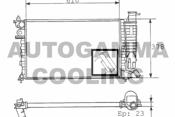 Autogamma 100233 Radiator, engine cooling 100233