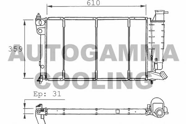 Autogamma 100235 Radiator, engine cooling 100235