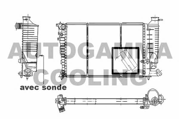 Autogamma 100236 Radiator, engine cooling 100236