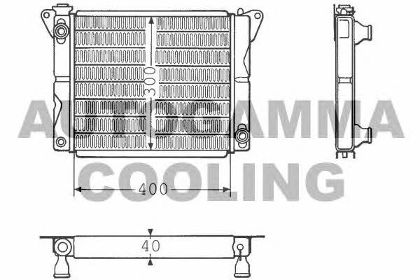 Autogamma 100237 Radiator, engine cooling 100237