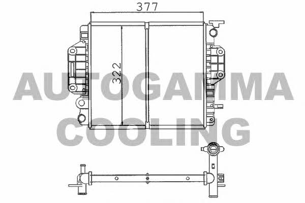Autogamma 100243 Radiator, engine cooling 100243