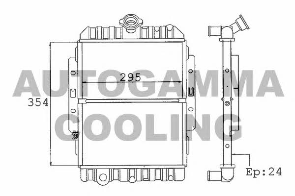 Autogamma 100244 Radiator, engine cooling 100244