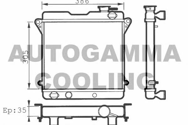 Autogamma 100250 Radiator, engine cooling 100250