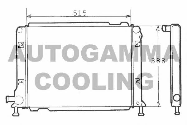 Autogamma 100272 Radiator, engine cooling 100272